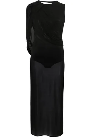 MAGDA BUTRYM Abito midi asimmetrico drappeggiato
