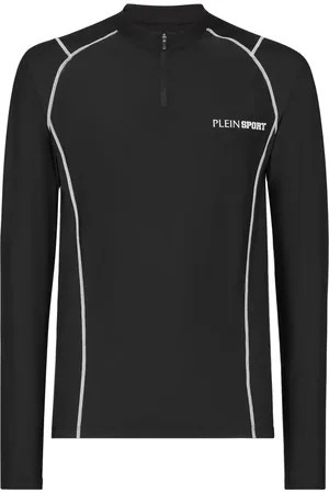 Philipp Plein T-shirt a maniche lunghe con cuciture a contrasto
