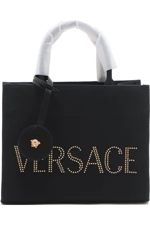 VERSACE Borsa tote in tela con logo 2020-2024