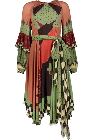 Etro Abito midi con stampa patchwork