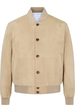 MAN ON THE BOON. Bomber in pelle scamosciata