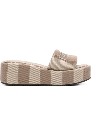 Fendi Sandali slides con ricamo