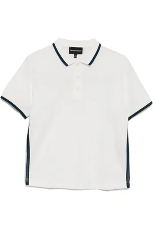 Emporio Armani Polo in cotone con ricamo logo