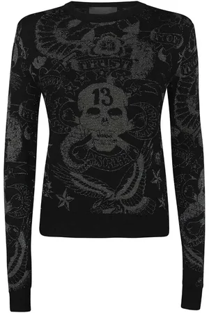 John Richmond Top con motivo jacquard