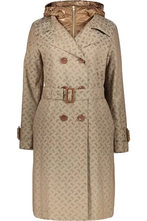 HERNO Trench con logo jacquard