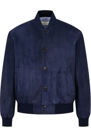 MAN ON THE BOON. Bomber in pelle scamosciata