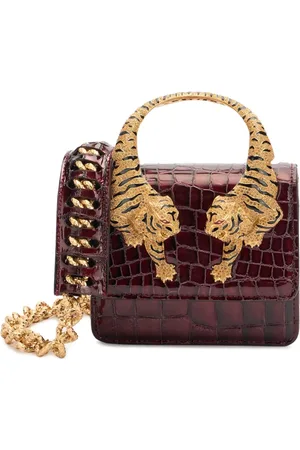 Roberto Cavalli Borsa a spalla mini con stampa Roar Crocodile