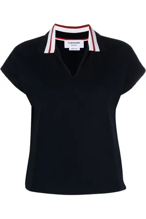 Thom Browne Polo con righe a contrasto