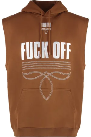 Vetements Felpa in misto cotone con cappuccio