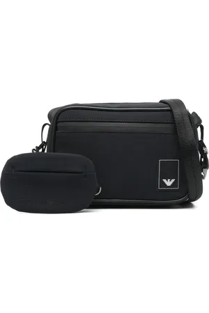 Emporio Armani Borsa messenger con applicazione