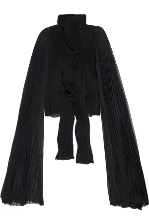 Balenciaga Blusa plissettata a maniche lunghe