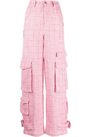 GCDS Pantaloni in tweed a gamba ampia