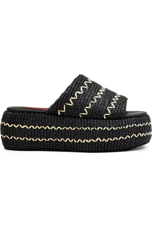 SIMON MILLER Mules ZigZag Raffia Cloudy