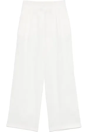 SEMICOUTURE Pantaloni svasati in lino