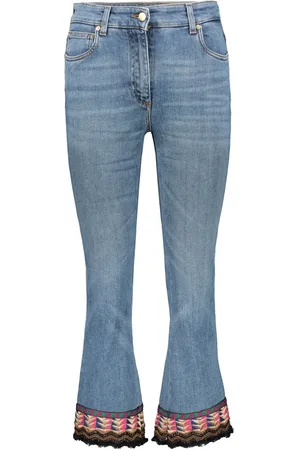 Etro Jeans crop con ricamo