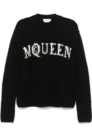 Alexander McQueen Maglione con logo a intarsi