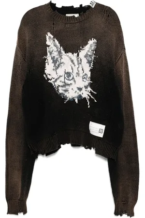Maison Mihara Yasuhiro Maglione con effetto jacquard