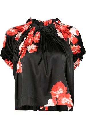 Simone Rocha Top con orli arricciati