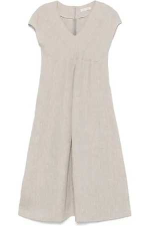 LE TRICOT PERUGIA Abito midi in lino