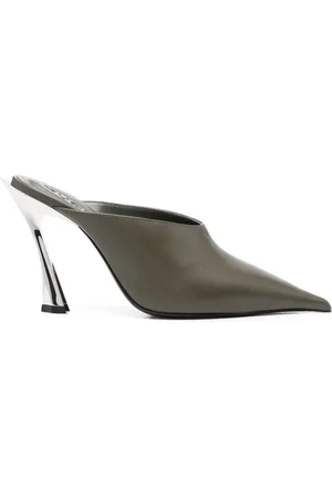 MUGLER Mules in pelle scamosciata 95mm