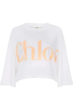 Chloé T-shirt crop in cotone