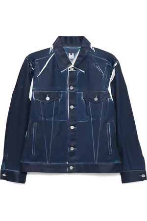 Comme des Garçons Giacca con stampa denim