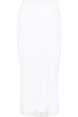 Sportmax Gonna midi in maglia a coste