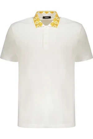 VERSACE Polo in cotone con ricamo logo