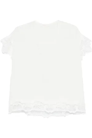 Maurizio Mykonos Blusa con orli in pizzo
