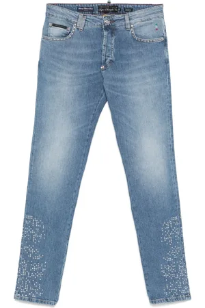 Philipp Plein Jeans con borchie