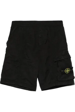 Stone Island Shorts sportivi con applicazione Compass