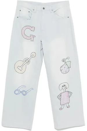 Glass Cypress Jeans con ricamo