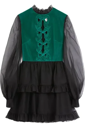 VALENTINO GARAVANI Abito corto in organza con ricamo