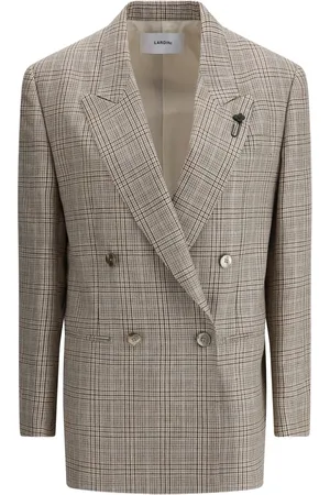 LARDINI Blazer doppiopetto a quadri