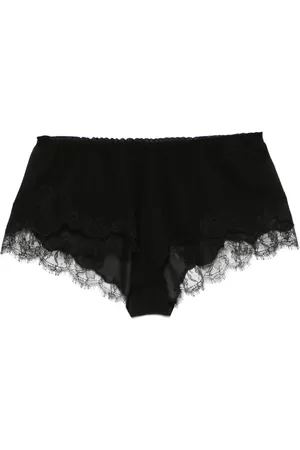 CARINE GILSON Slip in seta e pizzo Caudry