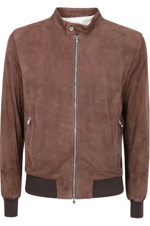 BARBA Bomber in pelle scamosciata