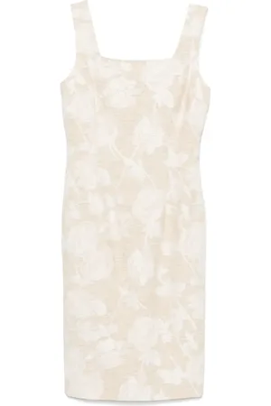 Blugirl Abito midi a fiori jacquard
