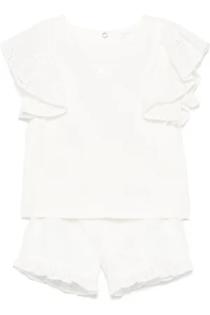 PATACHOU Set blusa e shorts in pizzo sangallo