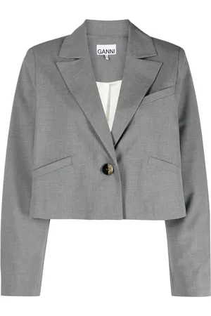 Ganni Giacca monopetto crop