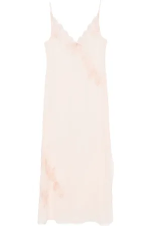 CARINE GILSON Sottoveste in seta e pizzo Calais Caudry