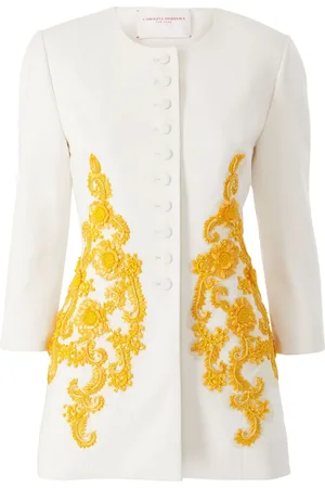 Carolina Herrera Giacca senza colletto con ricamo
