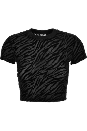 VERSACE T-shirt con stampa zebra effetto dévoré