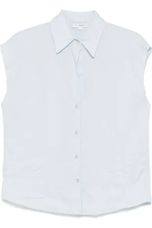 Vince Camicia in lino con maniche ad aletta