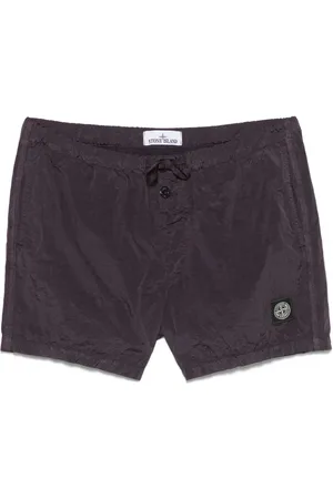 Stone Island Costume da bagno con applicazione Compass