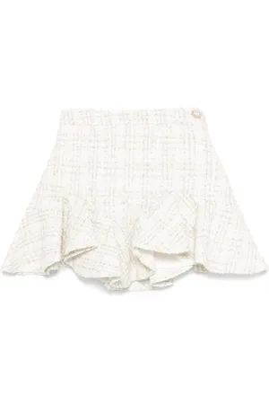 PATACHOU Gonna in tweed con ruches