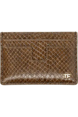 Tom Ford Portacarte in pelle con stampa Phyton