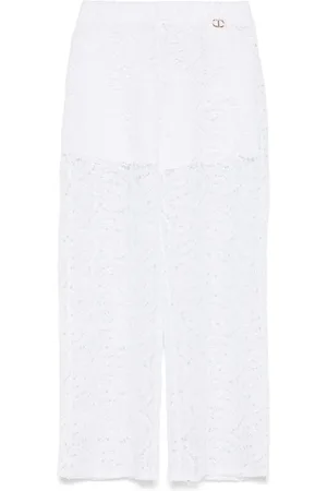 Twin-Set Pantaloni in pizzo