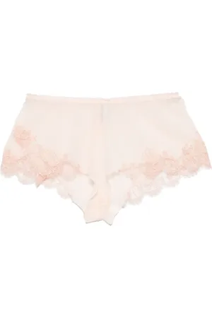 CARINE GILSON Slip in seta e pizzo Caudry