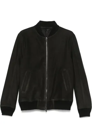 SALVATORE SANTORO Bomber in pelle scamosciata