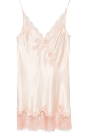 CARINE GILSON Sottoveste in seta e pizzo Caudry